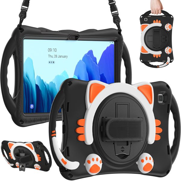 Shock-Proof 360Â° Rotary Kickstand Hybrid Tablet Cover with Shoulder Strap + Hand Band for Samsung Galaxy Tab A7 10.4 (2020) T500 T505 T507 T505N on Sale