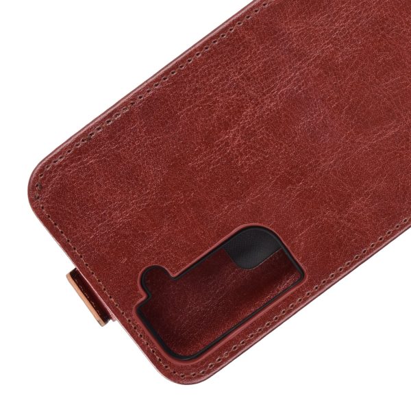 Crazy Horse Texture Vertical Flip Leather Card Holder Case for Samsung Galaxy S21 Plus 5G Online now