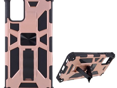 Armor Shockproof Kickstand PC TPU Phone Case with Magnetic Metal Sheet for Samsung Galaxy A02s (166.5x75.9x9.2mm) For Cheap