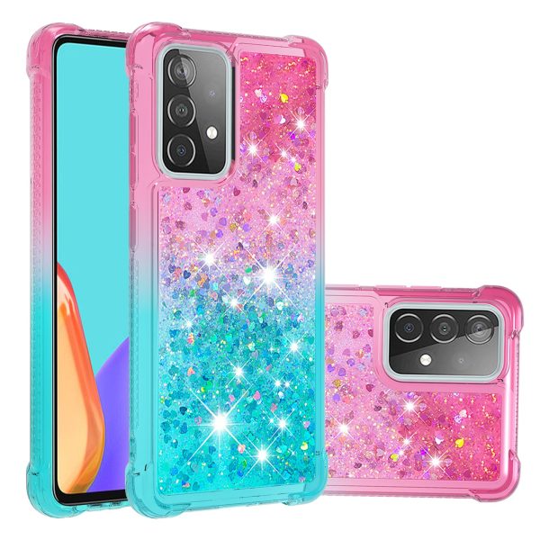 Anti-scratch Gradient Glitter Quicksand TPU Phone Casing for Samsung Galaxy A52 4G 5G   A52s 5G Supply