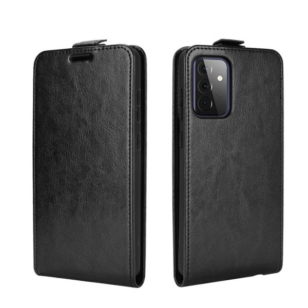 Crazy Horse Vertical Leather Cover for Samsung Galaxy A72 5G Card Holder Phone Case Discount