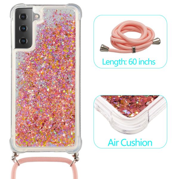 Quicksand TPU Case with Hanging Rope for Samsung Galaxy S21 Ultra 5G For Cheap