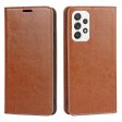 Crazy Horse Skin Genuine Leather Wallet Phone Case with Stand for Samsung Galaxy A52 4G 5G   A52s 5G Online