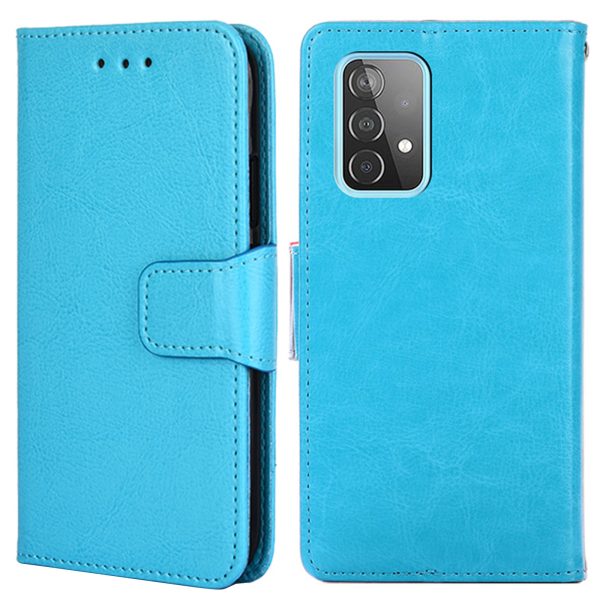 Wallet Textured Leather Stand Phone Shell for Samsung Galaxy AA52 4G 5G   A52s 5G Sale