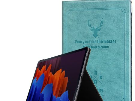 Deer Pattern Book Notebook Style PC Stand Folio PU Leather Hard Cover Case for Samsung Galaxy Tab S7 Plus Tab S7 FE Tab S8+ Online Sale