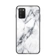 Wear and Scratch Resistant Marbling Pattern Tempered Glass Hybrid Case Cell Phone Cover for Samsung Galaxy A02s (164.2x75.9x9.1mm) Cheap