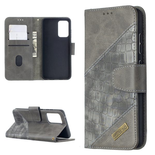 BF04 Splicing Crocodile Texture Protector Wallet Stand Leather Case for Samsung Galaxy A52 4G 5G   A52s 5G For Cheap