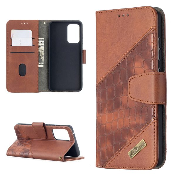 BF04 Splicing Crocodile Texture Protector Wallet Stand Leather Case for Samsung Galaxy A52 4G 5G   A52s 5G For Cheap