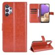 Crazy Horse Skin Leather Phone Wallet Stand Cover Shell with Lanyard for Samsung Galaxy A32 5G M32 5G Online