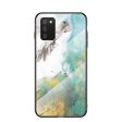 Wear and Scratch Resistant Marbling Pattern Tempered Glass Hybrid Case Cell Phone Cover for Samsung Galaxy A02s (164.2x75.9x9.1mm) Cheap