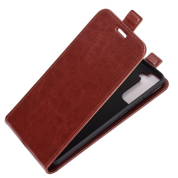 Crazy Horse Texture Vertical Flip Leather Card Holder Case for Samsung Galaxy S21 Plus 5G Online now